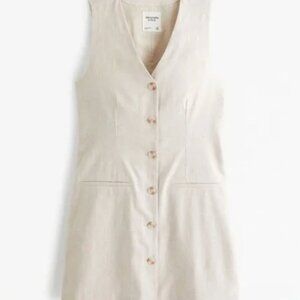A&F Mara Linen Blend Vest Mini Dress - NEW